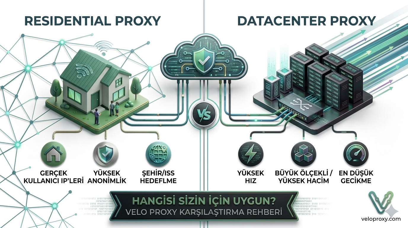 Residential mı Datacenter mı? - Velo Proxy