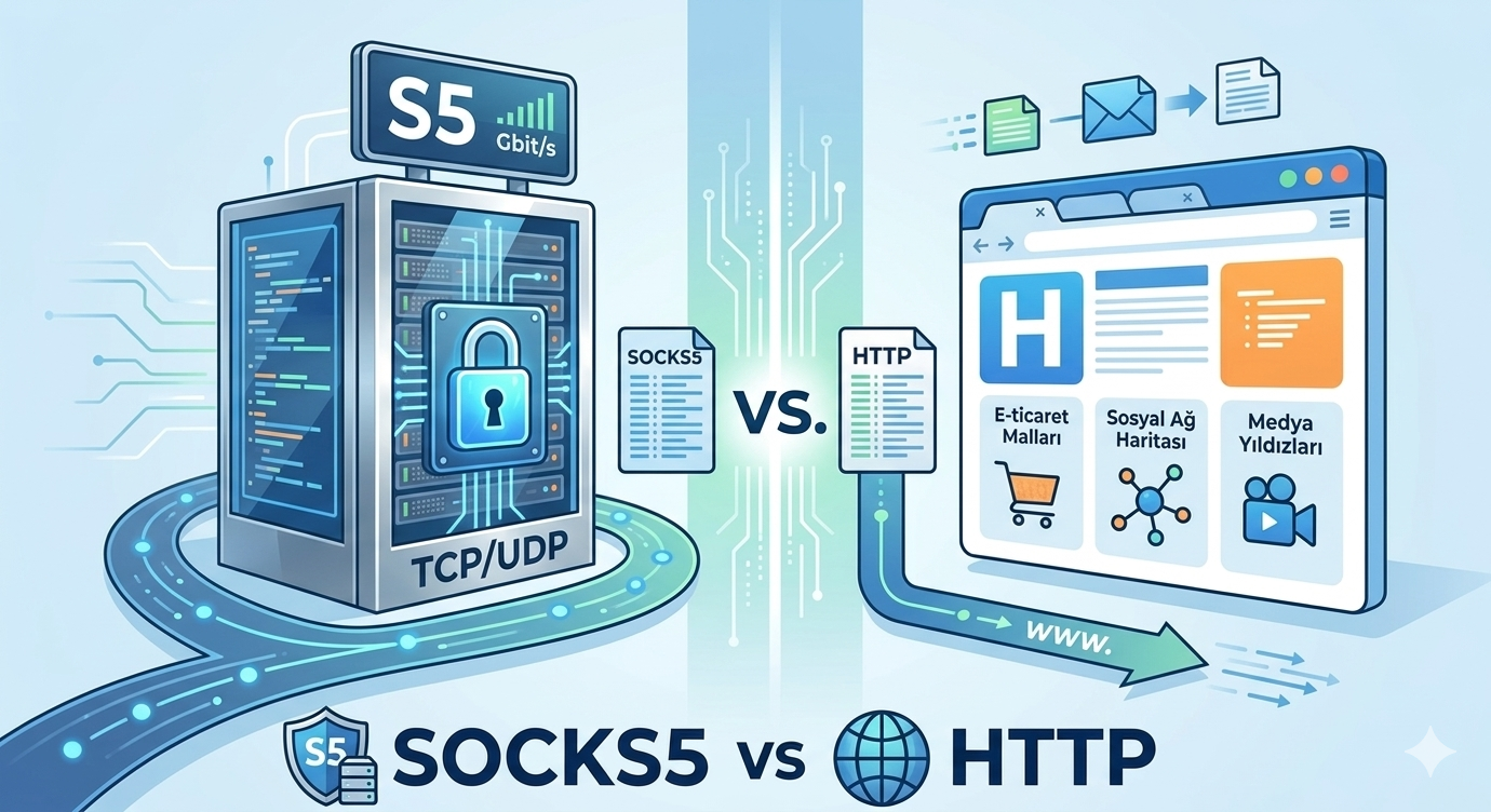 SOCKS5 vs HTTP Proxy Karşılaştırması - Velo Proxy